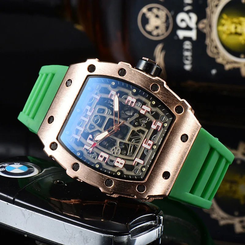 Gold with Green Strap