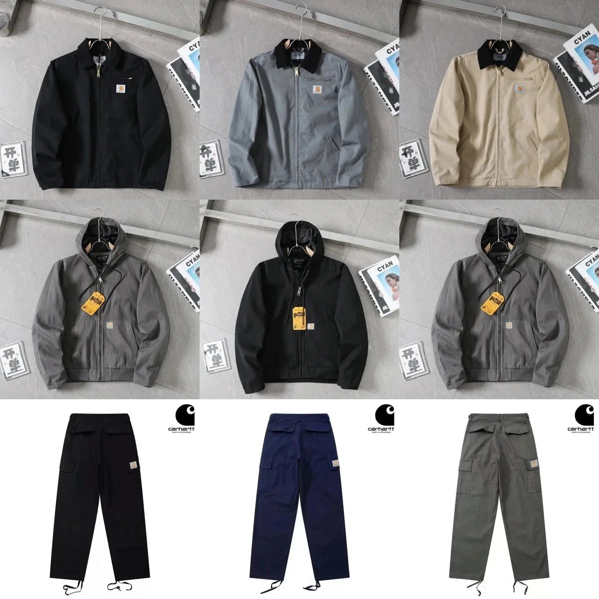 2025 Heavyweight Jacket for Men and Women American Retro Washed Interstellar Work Jacket Cotton Clothes