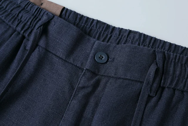 Loro Piana Trousers Elasticated Waistband with Buttoned Back Pocket product detail image 24