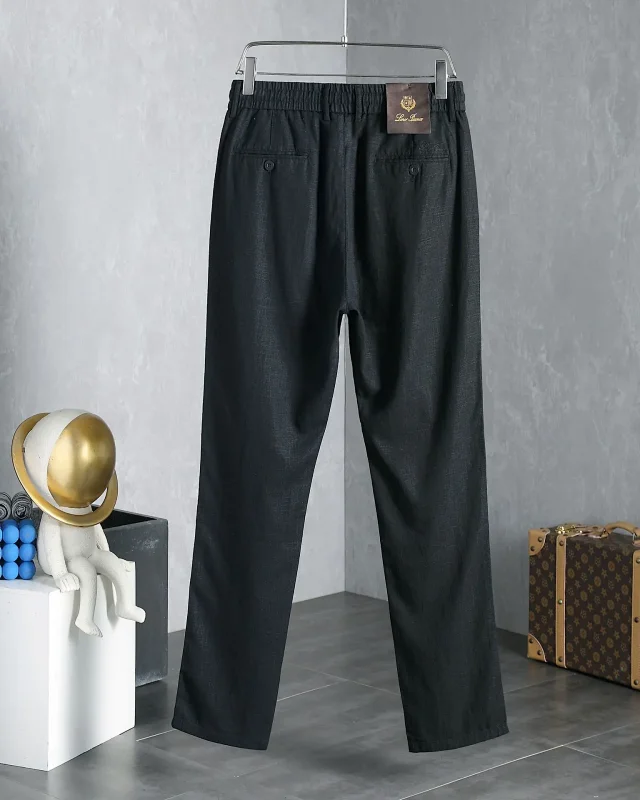 Loro Piana Trousers Elasticated Waistband with Buttoned Back Pocket product detail image 7