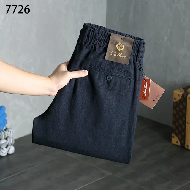 Loro Piana Trousers Elasticated Waistband with Buttoned Back Pocket product detail image 17