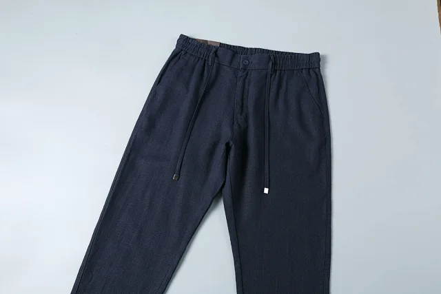 Loro Piana Trousers Elasticated Waistband with Buttoned Back Pocket product detail image 22