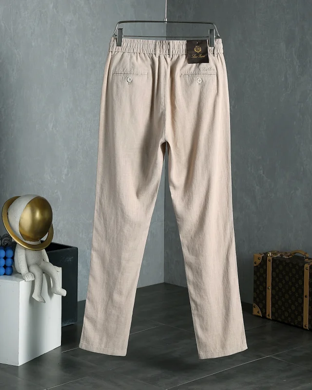 Loro Piana Trousers Elasticated Waistband with Buttoned Back Pocket product detail image 9