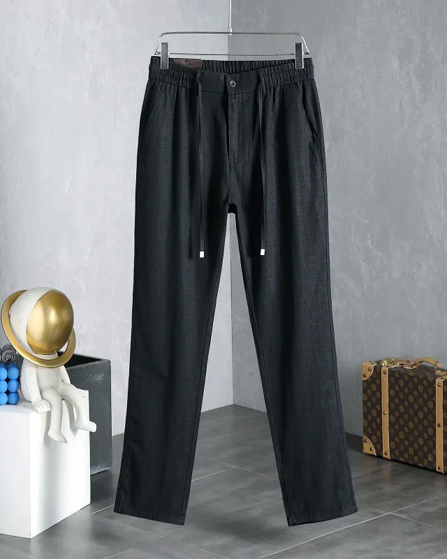 Loro Piana Trousers Elasticated Waistband with Buttoned Back Pocket product detail image 6