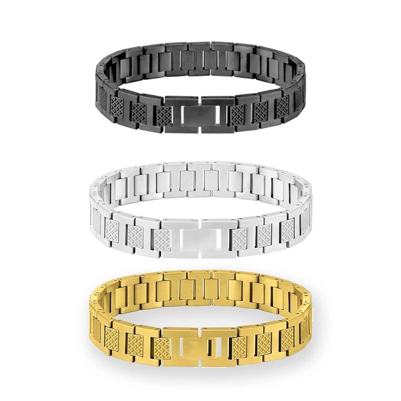 【 ABC13-9 】 New Titanium Steel Magnet Bracelet Men's Stainless Steel Watch Chain Jewelry