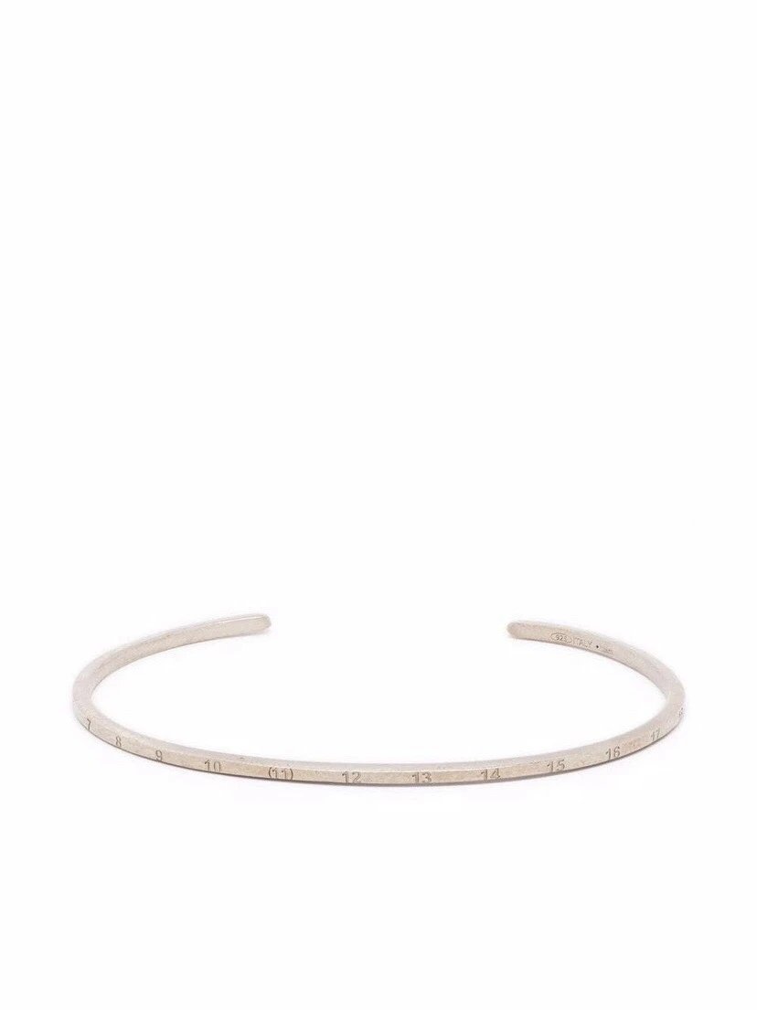 Silver digital slim bracelet