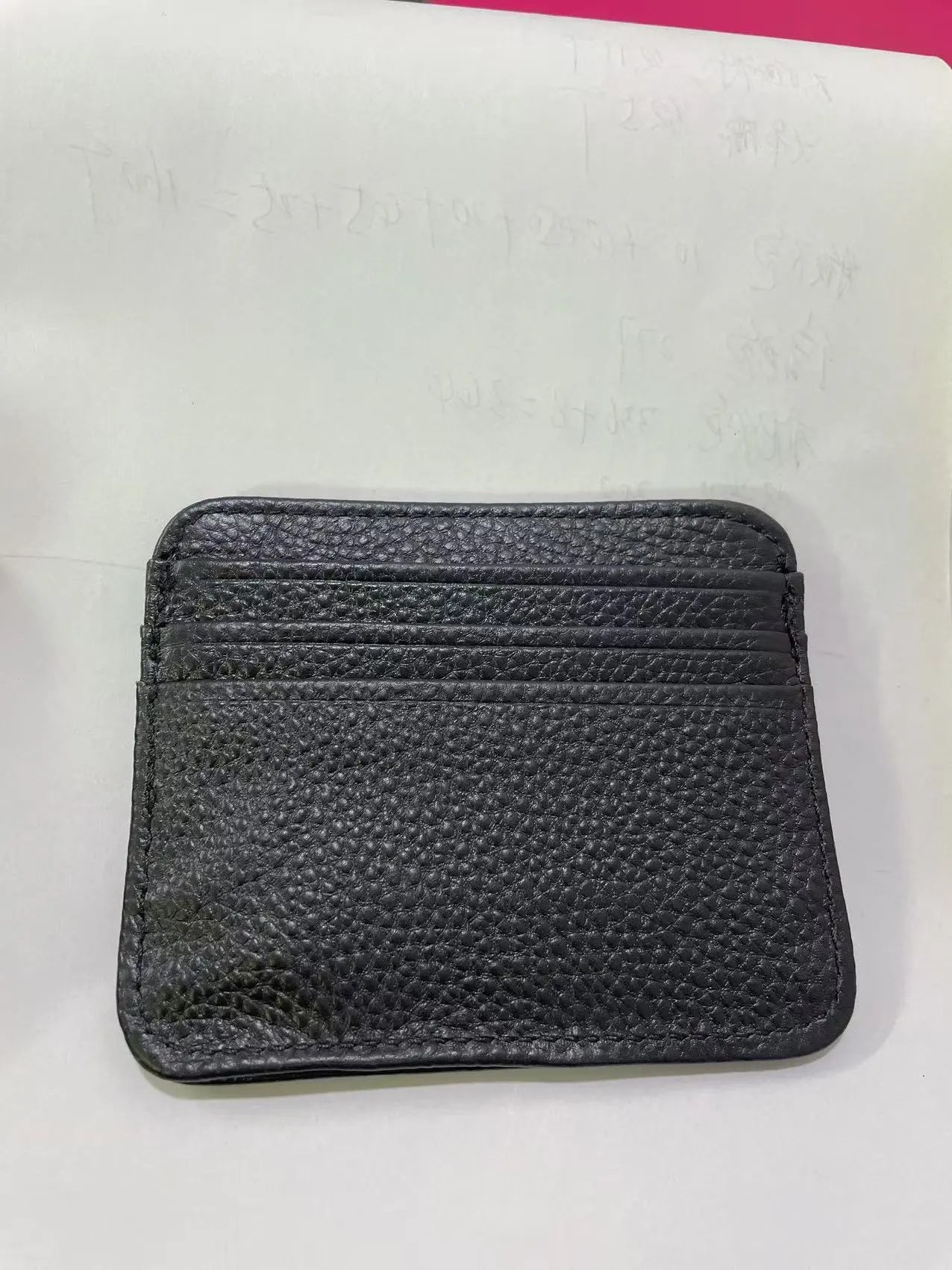 Chrome Hearts Card Holder Black Pebbled Leather - 2
