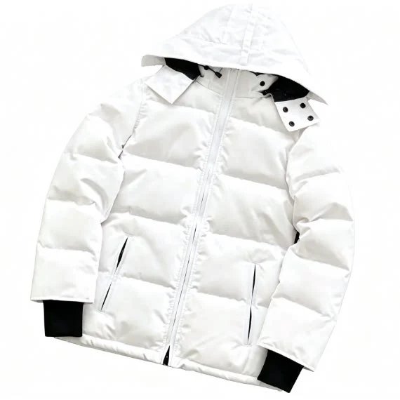 Front Plain Left Arm Color Map Pattern Black Elastic Cuff Six-Color Detachable Hood Down Jacket 66081274