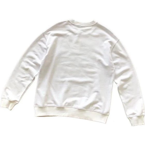 Left oversized heart-shaped two-color round neck sweater 66080213