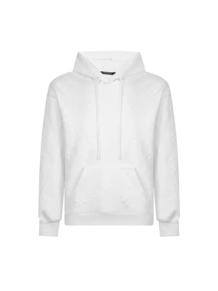 Louis Vuitton Monogram Embossed Hoodie White - 1