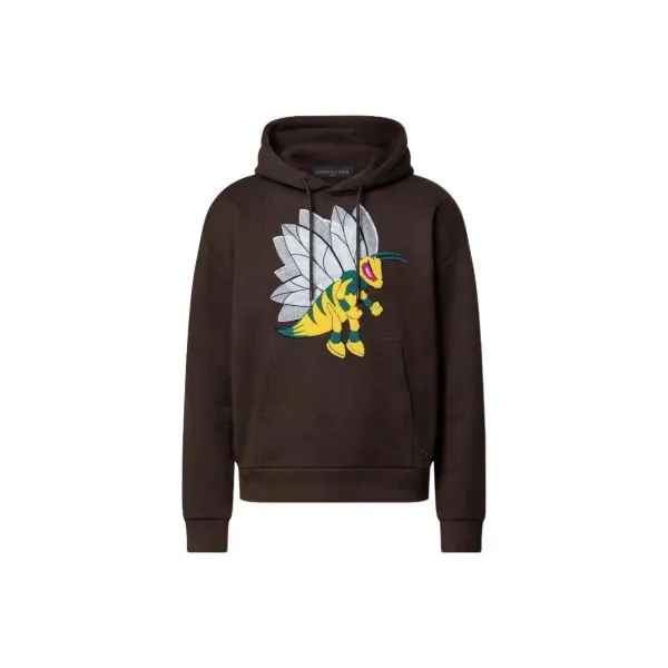 Louis Vuitton Bee Motif Hoodie Brown - 1