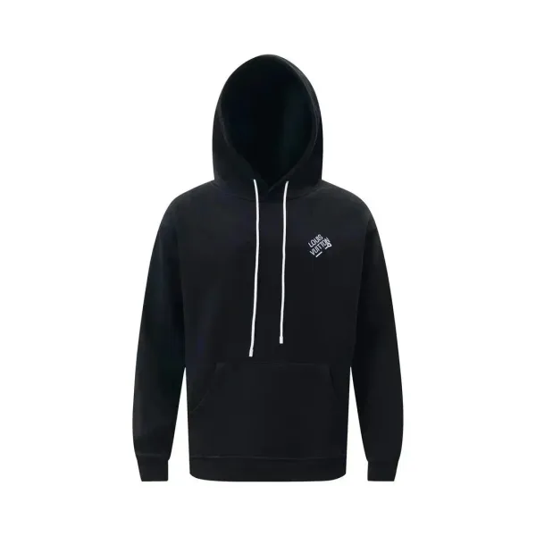 Louis Vuitton Monogram Logo Hoodie Black - 1