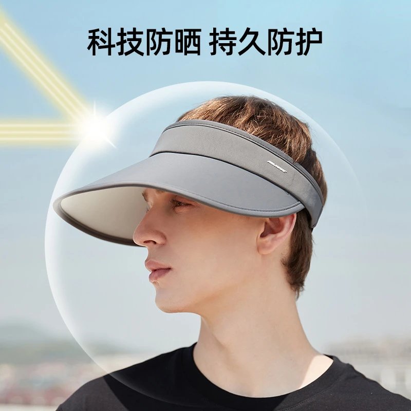 防晒帽子男夏季新款空顶帽遮脸遮阳帽大帽檐太阳帽