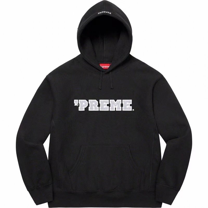 E551 Supreme 22 Preme Hooded Sweatshirt Black