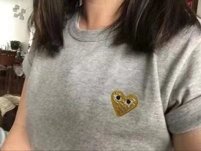 Grey + Gold Heart