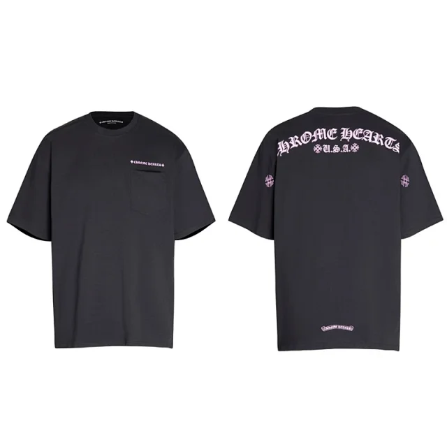 Chrome Hearts T-Shirts Short-Sleeve T-Shirt with Cross Graphic Print product detail image 37