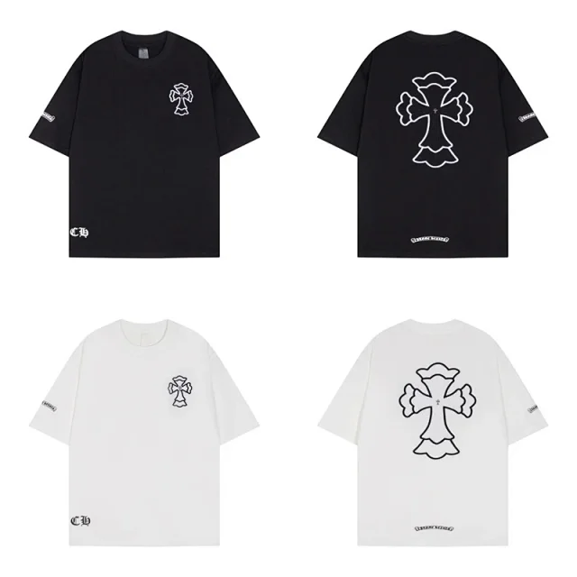 Chrome Hearts T-Shirts Short-Sleeve T-Shirt with Cross Graphic Print product detail image 50