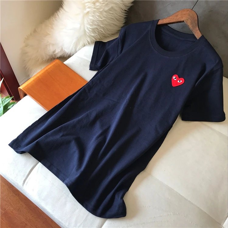Navy Blue + Red Heart