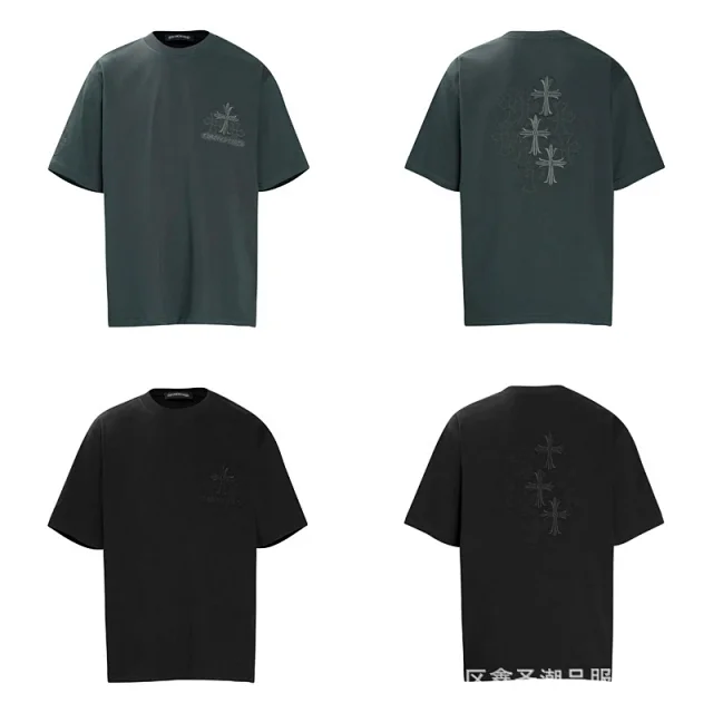 Chrome Hearts T-Shirts Short-Sleeve T-Shirt with Cross Graphic Print product detail image 20