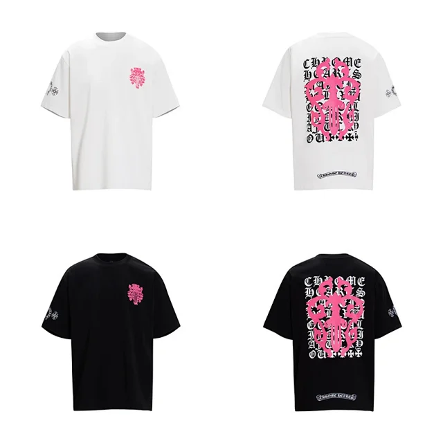 Chrome Hearts T-Shirts Short-Sleeve T-Shirt with Cross Graphic Print product detail image 24