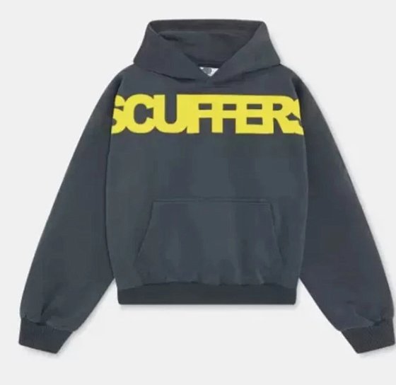 Scuffers High Street American Letter Print Hoodie Unisex Loose Fit Casual Daily Wear Hooded Sweatshirt