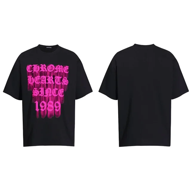 Chrome Hearts T-Shirts Short-Sleeve T-Shirt with Cross Graphic Print product detail image 41
