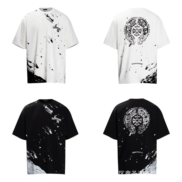 Chrome Hearts T-Shirts Short-Sleeve T-Shirt with Cross Graphic Print product detail image 31