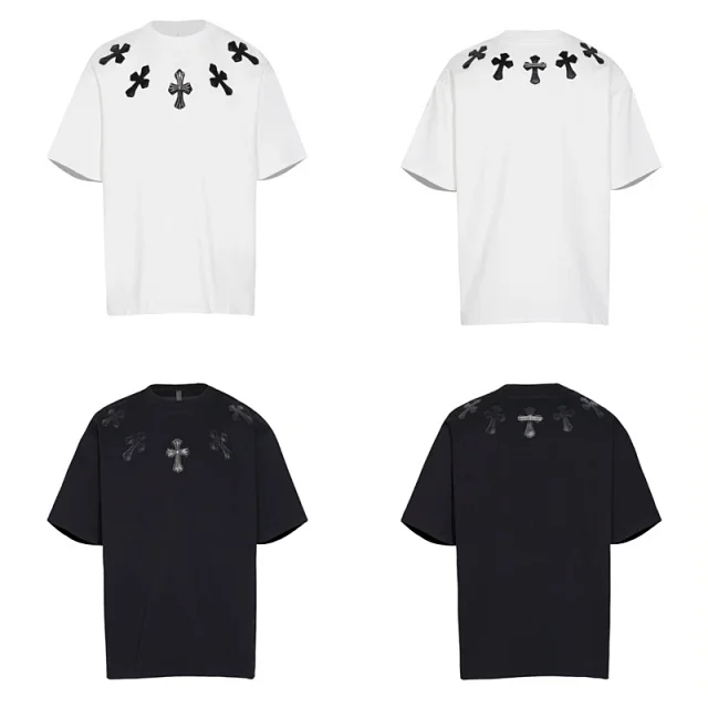 Chrome Hearts T-Shirts Short-Sleeve T-Shirt with Cross Graphic Print product detail image 49