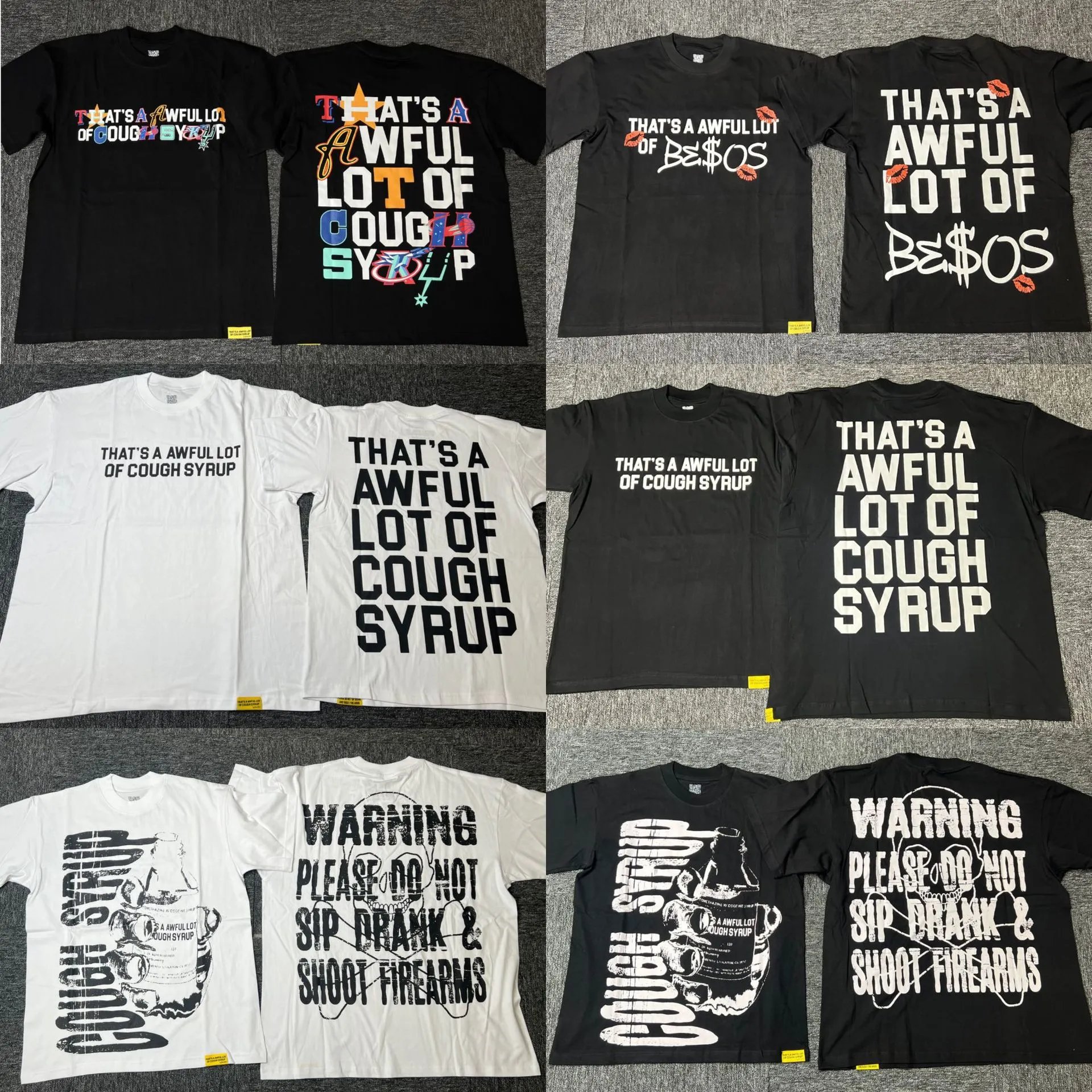 高品质THAT'S A AWFUL LOT OF COUGH SYRUP纯棉圆领T恤短袖