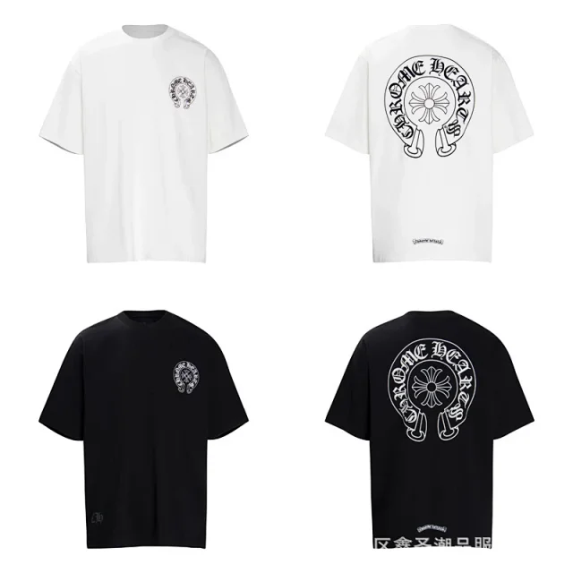 Chrome Hearts T-Shirts Short-Sleeve T-Shirt with Cross Graphic Print product detail image 12