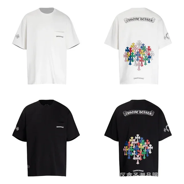 Chrome Hearts T-Shirts Short-Sleeve T-Shirt with Cross Graphic Print product detail image 39