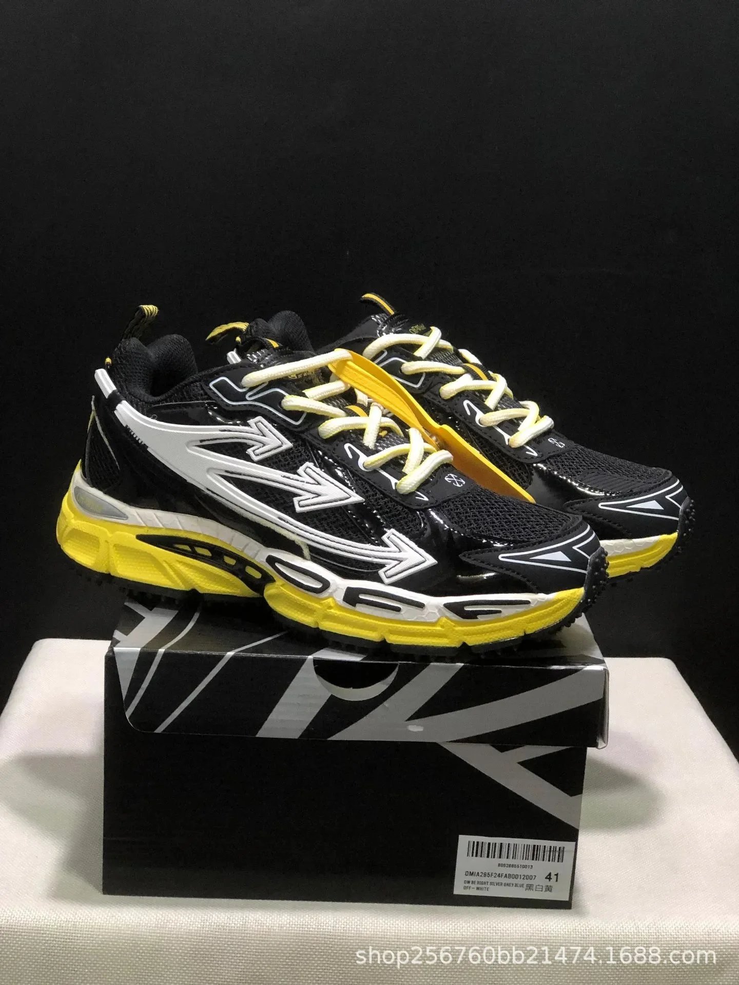 Off-White Sneakers ODSY-1000 — Black, white, and yellow