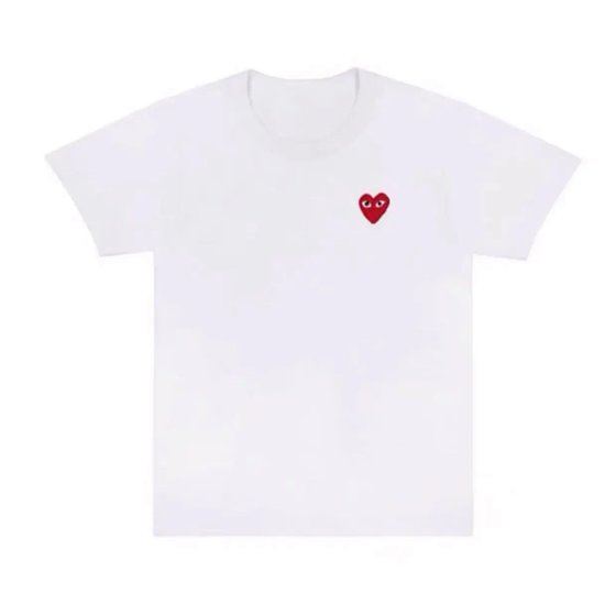 Embroidered Heart Streetwear Pure Cotton Short Sleeve Tee