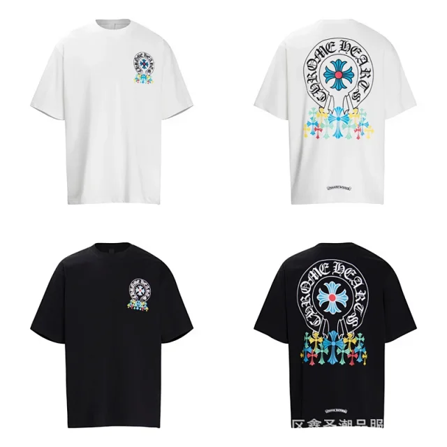 Chrome Hearts T-Shirts Short-Sleeve T-Shirt with Cross Graphic Print product detail image 11