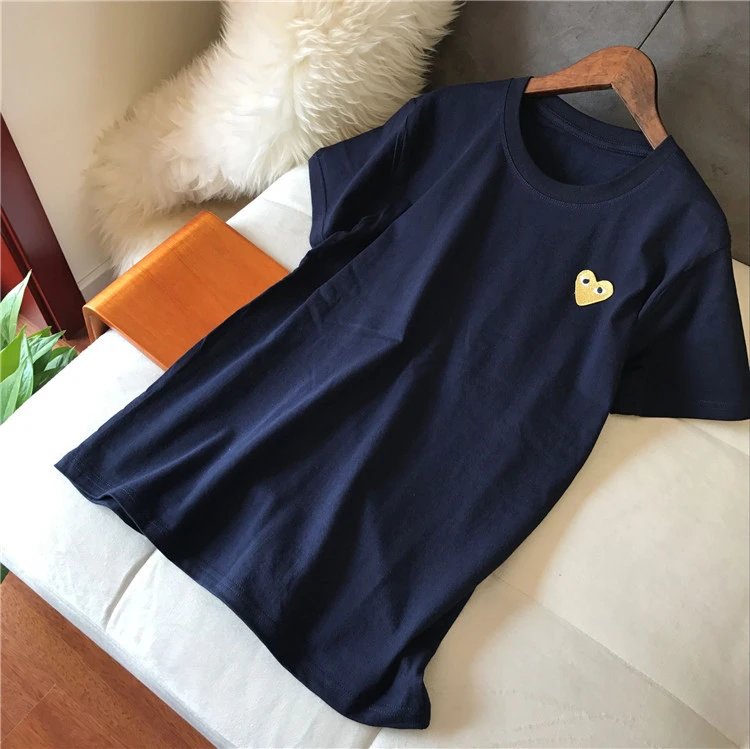 Navy Blue + Gold Heart