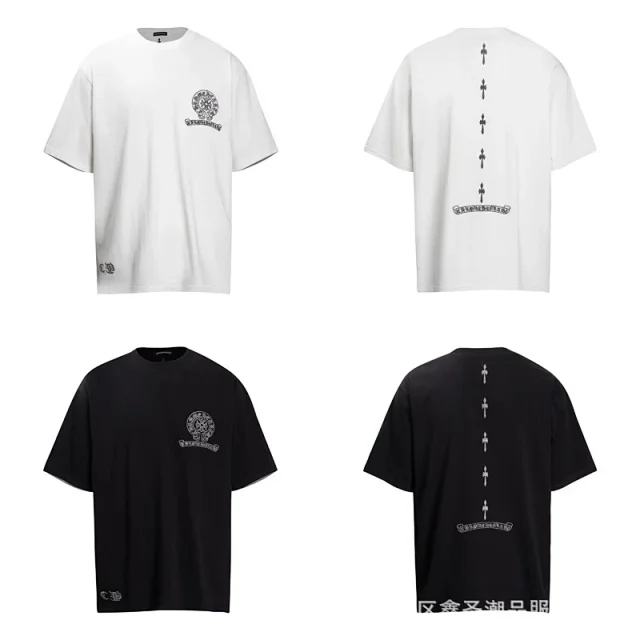 Chrome Hearts T-Shirts Short-Sleeve T-Shirt with Cross Graphic Print product detail image 29