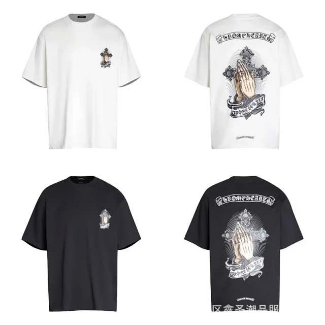 Chrome Hearts T-Shirts Short-Sleeve T-Shirt with Cross Graphic Print product detail image 43