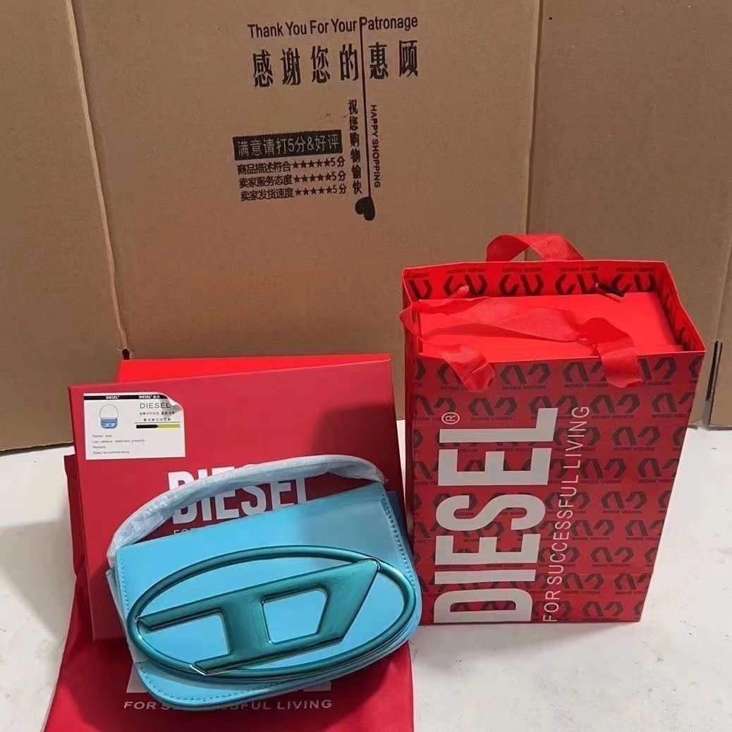 Diesel Shoulder Bags 1DR oval-logo bag — Blue