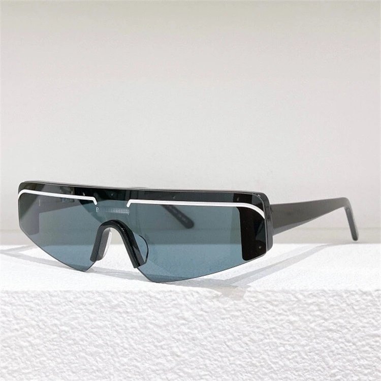 Unbranded Eyewear Shield Sunglasses — Black frame, black lens