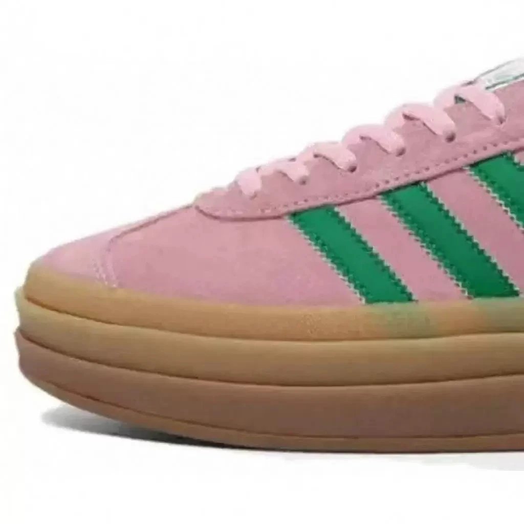 Unbranded Sneakers Three-Stripe Platform — Thick bottom/Pink green