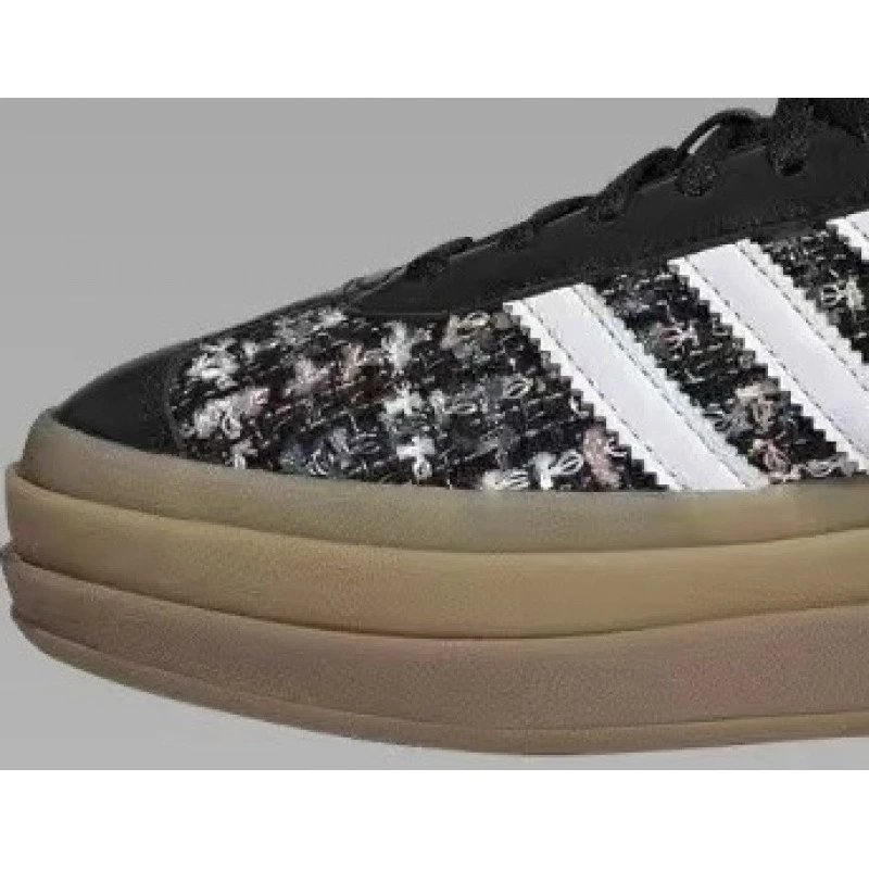 Unbranded Sneakers Three-Stripe Platform — Thick bottom/small fragrant style black and white