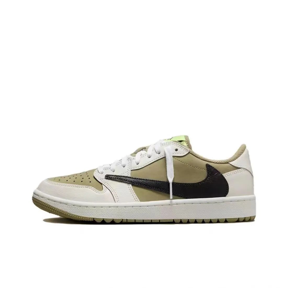 Pure AJ1 Low Brown White Inverted Hook