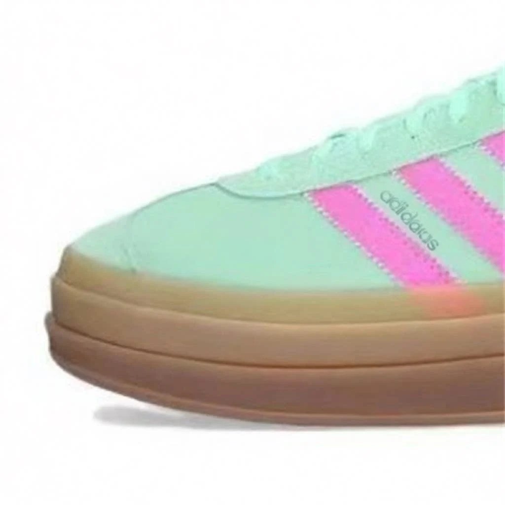 Unbranded Sneakers Three-Stripe Platform — Thick bottom/tender green powder