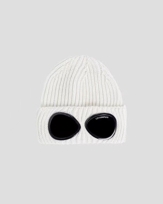 C.P. Company Goggle Beanie Khaki Knit Hat - 9