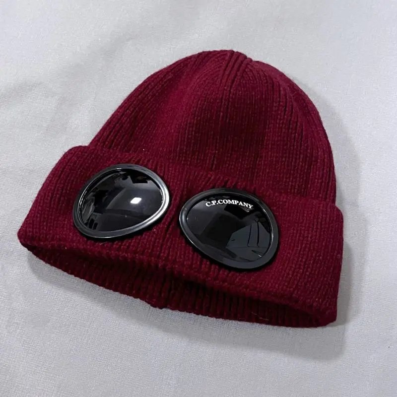 C.P. Company Goggle Beanie Khaki Knit Hat - 5