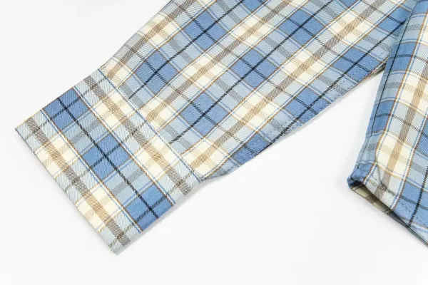 Stüssy Original Design Blue Beige Check Shirt - 8