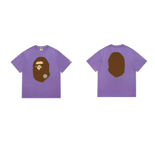 A Bathing Ape Big Ape Head Purple T-Shirt - 1