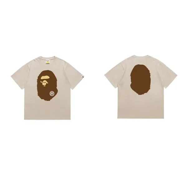 A Bathing Ape Classic Ape Head Beige T-Shirt - 1