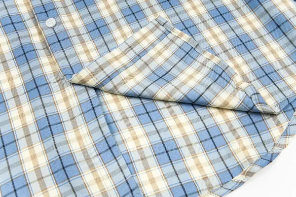 Stüssy Original Design Blue Beige Check Shirt - 9
