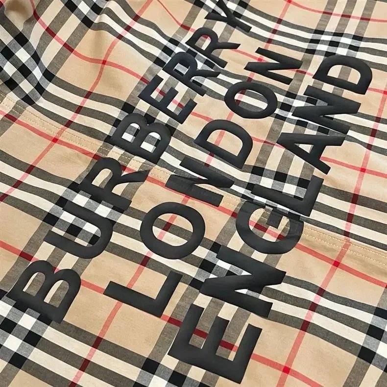 Burberry Classic Check Shirt Navy Red Gray - 8